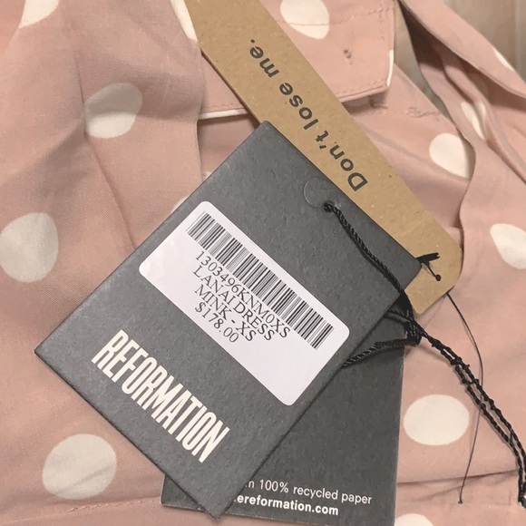 NWT Reformation Lanai Dress in Mink Pink - Picture 6 of 6